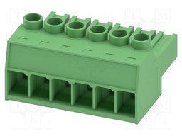 PCB connector, nominal cross section: 6 mm2, color: green, n
