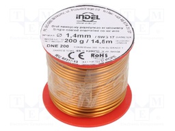 Coil wire; single coated enamelled; 1.4mm; 200g; -65÷200°C