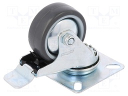 Transport wheel; Ø: 50mm; W: 20mm; H: 68mm; torsional with lock