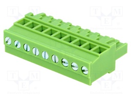Pluggable terminal block; 5.08mm; ways: 9; angled 90°; plug; 300V