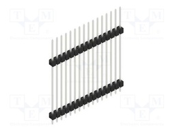 Connector: pin strips; pin header; male; PIN: 16; 2.54mm; THT; 1x16