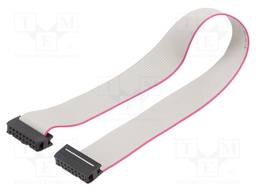 Ribbon cable with IDC connectors; 16x28AWG; Cable ph: 1.27mm