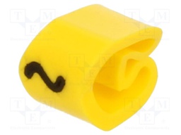 Markers for cables and wires; 2.5÷5mm; PVC; yellow; -30÷80°C