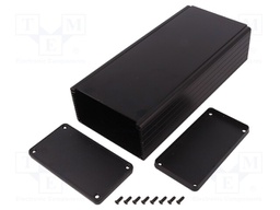 Enclosure: with panel; 1455; X: 103mm; Y: 220mm; Z: 53mm; aluminium