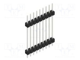 Connector: pin strips; pin header; male; PIN: 9; 2.54mm; THT; 1x9
