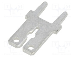 Terminal: flat; 6.4mm; 0.8mm; male; THT; brass; tinned; straight