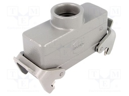 Enclosure: for Han connectors; Han; size 24B; for cable; straight