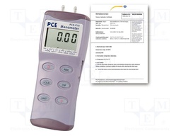 Manometer; Press.meas.range: 0÷2000mbar; LCD; ±0.3%; 182x30x72mm