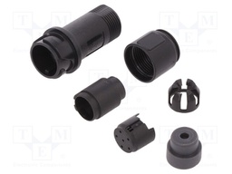 Connector: circular; plug; male; PIN: 6; w/o contacts; for cable