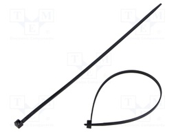 Cable tie; L: 290mm; W: 4.8mm; black; polyamide; UL94V-2; -40÷85°C