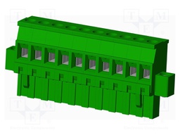 Connector: pluggable terminal block; plug; female; angled 90°