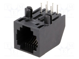 Socket; RJ12; PIN: 6; Cat: 3; with panel stop blockade,low profile