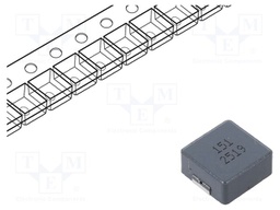 Inductor: wire; SMD; 150uH; ±20%; 13.5x12.5x5.7mm