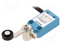 Limit switch; lever R 40mm, plastic roller Ø18mm; 5A; lead 5m
