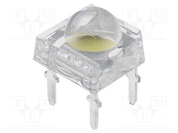 LED Super Flux; 7.62x7.62mm; white cold; 16(typ)lm; 120°; 20mA