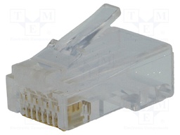 Plug; RJ45; PIN: 8; Cat: 6; Layout: 8p8c; IDC,crimped; for cable