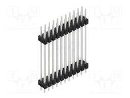 Connector: pin strips; pin header; male; PIN: 22; 2.54mm; THT; 2x11