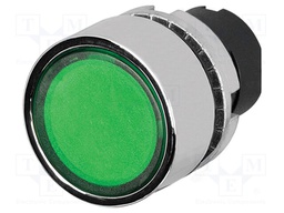 Switch: push-button; 22mm; Stabl.pos: 2; green; IP65; flat; 46; Pos: 2
