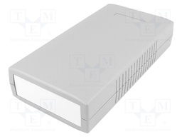 Enclosure: with panel; X: 100mm; Y: 190mm; Z: 40mm; ABS; dark grey