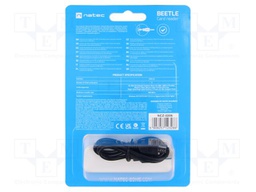 Card reader: memory; USB B mini socket; USB 2.0; black; 480Mbps