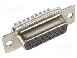 D Sub Connector, HD26, High Density, Receptacle, 26 Contacts, DA, Solder Cup