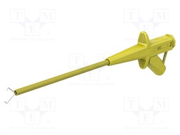 Clip-on probe; pincers type; 4A; yellow; 1kV; 4mm