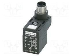 Adapter; M12 male,valve connector format B; PIN: 3; straight