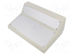 Enclosure: desktop; ABOX; X: 268mm; Y: 185mm; Z: 117.5mm; ABS; grey