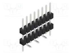 Connector: pin strips; pin header; male; PIN: 8; 2.54mm; SMT; 1x8