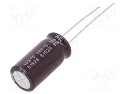 Capacitor: electrolytic; THT; 10uF; 250VDC; Ø10x20mm; Pitch: 5mm