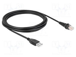 Cable; USB 2.0; RJ50 plug,USB A plug; 3m; black; F/UTP; 26AWG; PVC