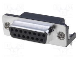 D-Sub; PIN: 15; socket; female; 7,2mm standard; Locking: screws