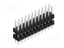 Connector: pin strips; pin header; male; PIN: 22; 2.54mm; THT; 2x11