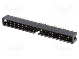 Socket; IDC; male; PIN: 60; vertical; SMT; gold flash; 2.54mm