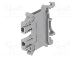 Splice terminal: rail; 0.2÷4mm2; ways: 1; terminals: 2; grey