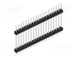 Connector: pin strips; pin header; male; PIN: 19; 2.54mm; THT; 1x19