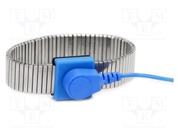 Wristband; ESD; L; stainless steel; <10kΩ; 10mm