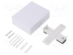 Housing; Colour: white; rail TS35; Number of ports: 4; Mat: plastic