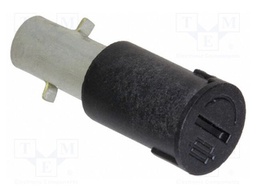 Fuse holder with cover; cylindrical fuses; 5x20mm; on panel