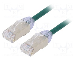 Patch cord; F/UTP,TX6A-28™; 6a; solid; Cu; LSZH; green; Len: 0.5m