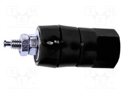 Laboratory clamp; black; Contacts: brass; Insulation: nylon; 41mm