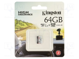 Memory card; microSD; R: 95MB/s; W: 30MB/s; UHS-I U1; 64GB; -25÷85°C
