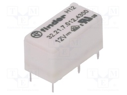 Relay: electromagnetic; SPST-NO; Ucoil: 12VDC; 6A/250VAC; 3A/30VDC