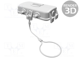 Protection cover; Han; size 10B; for double latch; metal