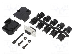 D-Sub; PIN: 9; female; unshielded; angled 45°; screw terminal