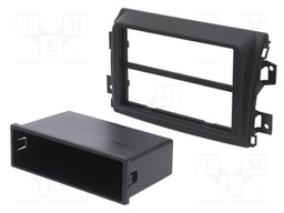Radio mounting frame; Fiat; 2 DIN; matt black