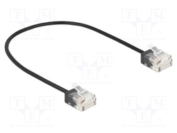 Patch cord; U/UTP; Cat: 6; RJ45 plug,both sides; 0.3m; PVC; black