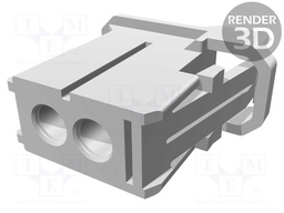 Connector accessories: housing; ways: 2; Colour: black; 6mm