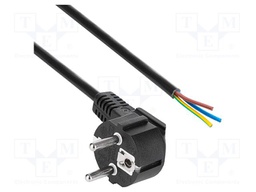 Cable; 3x1.5mm; CEE 7/7 (E/F) plug angled,wires,SCHUKO plug