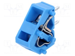 PCB terminal block; angled 45°; 5mm; ways: 1; on PCBs; 0.08÷2.5mm2